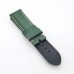 24mm - 22mm Green Color Waxy Calf Leather Watch Band Strap