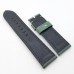 24mm - 22mm Green Color Waxy Calf Leather Watch Band Strap