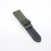 Deep Green Frosted Calf Leather 24mm Folding Deployment Clasp Band Strap For PAM PAM111 Watch