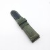 Deep Green Frosted Calf Leather 24mm Folding Deployment Clasp Band Strap For PAM PAM111 Watch