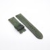 Deep Green Frosted Calf Leather 24mm Folding Deployment Clasp Band Strap For PAM PAM111 Watch