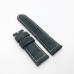 24mm / 22mm Green Calf Leather Folding Deployment Clasp Band Strap For PAM PAM111 Watch