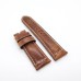24mm - 22mm Brown Waxy Crack Calf Leather Strap for PAM RADIOMIR LUMINOR Watch