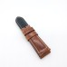 24mm - 22mm Brown Waxy Crack Calf Leather Strap for PAM RADIOMIR LUMINOR Watch