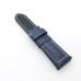 24mm / 22mm Dark Blue Waxy Calf Leather Wirst Band Strap for PAM RADIOMIR LUMINOR Watch