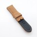 24mm - 22mm Matte leather khaki Calf Leather Watch Band Strap