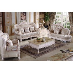 Royal Furniture Wood carving flower living room American luxury whole set garden sofa